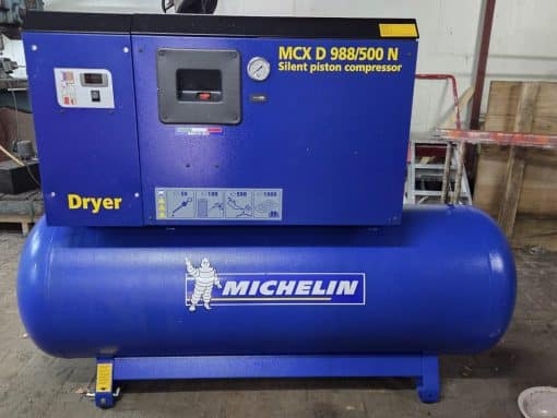 Michelin MCXD 988/500 N Geluidgedempte Compressor 10 PK – 500 Liter – Met Koeldroger